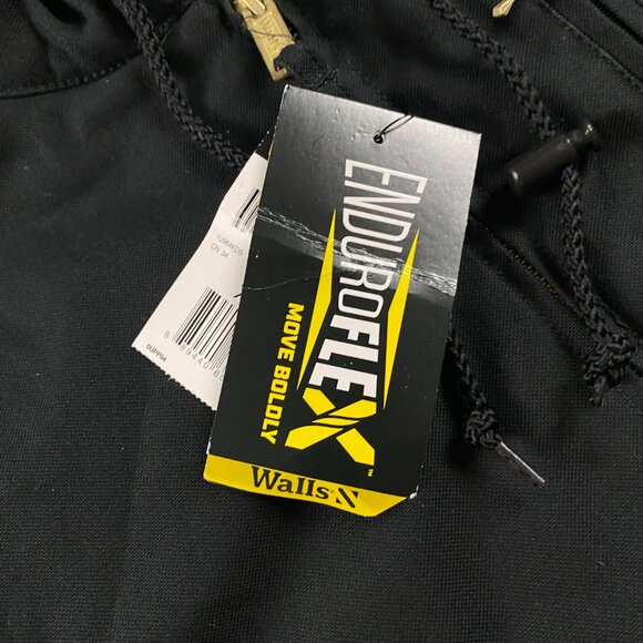 Walls Hooded Duck Canvas Jacket Men's XL Insulated Black Enduro Flex Chore Work - Picture 3 of 11